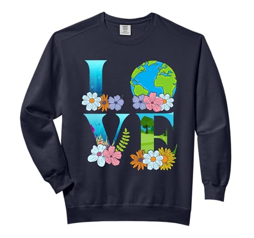Love World Earth Day 2027 Planet for men women kids Comfort Colors Adult Sweatshirt