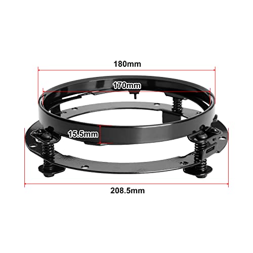 Image of Dot Approved 7Inch Black LED Headlight with Mounting Bracket Compatible with Motorcycle Tour,FLD,Softail Heritage,Street Glide,Road King,Electra Glide,Yamaha V-Star Road Star Wrangler