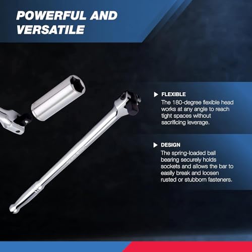 Image of Neiko 00211A 1 /2-Inch-Drive Extension Breaker Bar, 18 Inches Long, Made with CrV Steel