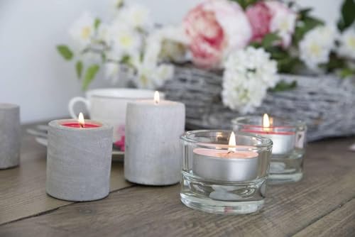 Müller 24 Duft Teelichter – Vanille – 4 Stunden Brenndauer – Ø39 mm – Farbe Creme – Premium Vanilla Dream Duftkerzen – Gegossenes Wachs – RAL Qualität