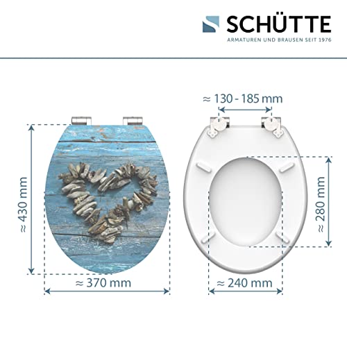 SchüTte 80540 Mdf Hg-Sedile Wc Con Abbassamento Automatico, Shell Heart - 5