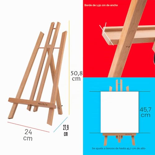 Miniatura 2 de Meeden Caballete De Mesa De 20 Pulgadas: Paquete De 12 Caballetes De Madera De Haya Para Pintar, Caballete De Mesa De Exhibición Para Pintar Letreros