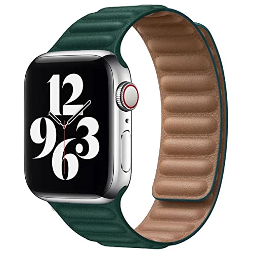 AIYIRUO Compatible con Apple Watch8 Correa de Cuero Magnética de 45mm 44mm 41mm 40mm 49mm para Apple Watch Band con sistema de bloqueo magnético para iWatch Band Series 8/7/SE/6/5/4/3/2/1 Cover