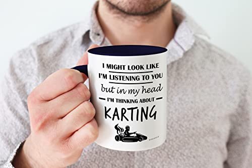 Stuff4 Karting Gifts, in My Head I'm Thinking About Karting, Funny Gifts Men Women, Go Kart Motorsport Mug - Image 4