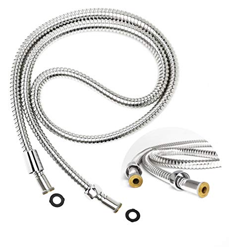 Ana Bath Extra Long and Flexible 96 Inch Stainless Steel Shower Hose with Brass Nuts/Anti-Twist/Chrome Plated Finish