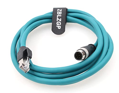ZBLZGP Industrial Camera Ethernet M12 8 Pole A-Code RJ45 Ethernet Cat-6 Shielded Cable for Cognex DMR200 500 ISM1400 (2M) - Image 3