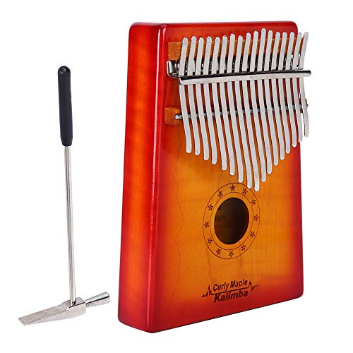 MC‑S Kalimba Thumb, MC‑S Kalimba Thumb Flame Maple 17Key and Sound Sticker Tuning Hammer Sac de rangement - Les Beatles, Paul McCartney, John Lennon, RIngo Starr, George Harrison MC‑S Kalimba Thumb, MC‑S Kalimba Thumb Flame Maple 17Key and Sound Sticker Tuning Hammer Sac de rangement – Image 4