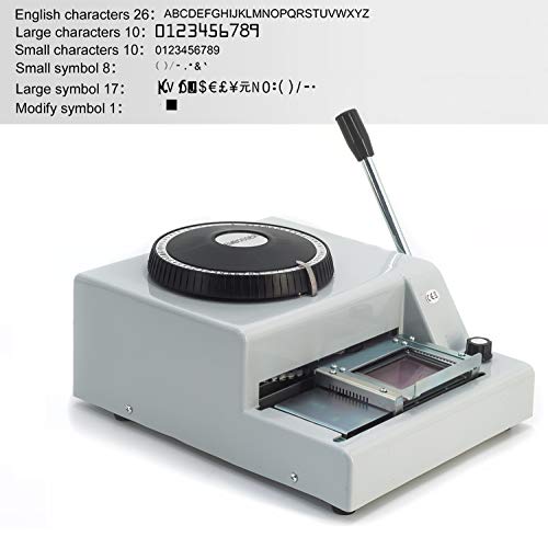 Embossing Machine 72 Character PVC Card Embosser Machine Credit Card Magnetic Embossing Laser Engraved Dial Stamping Machine Printer for Gift Card, PVC Card, Bank Card, Letter of Credit, VIP Card - Thumbnail 6