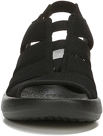 BZees Women's Finale Wedge Sandal Heeled, Black, 11 | Image 2