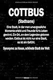  Cottbus Notizbuch: Definition von der Stadt Cottbus Journal DIN A5 liniert 120 Seiten Geschenk