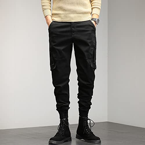 Men's Streetwear Multiple Pockets Athletic Loose Cargo Pants?Casual Jogger Sweatpants?Fashion Trousers2