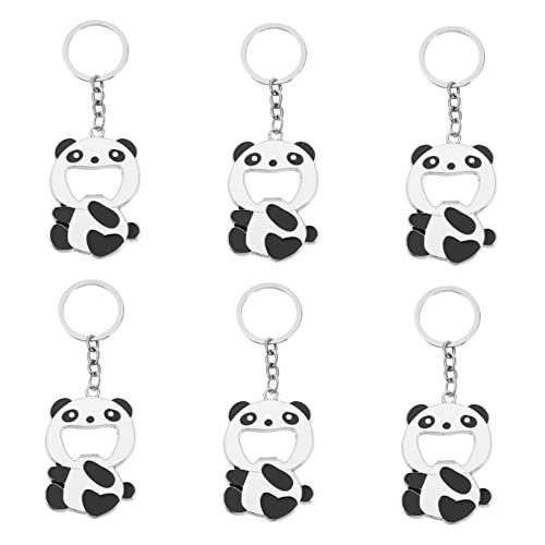 IMIKEYA 6Piezas Abrebotellas Panda de Accesorios de Multifuncionales Bebidas y Actividades