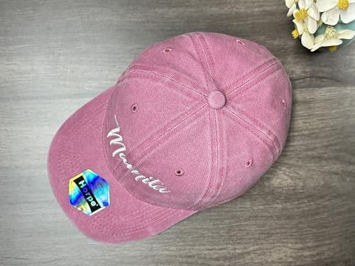 Image of Embroidered Adjustable Baseball Hat for Men Women, Washed Cotton | Premium Embroidery Design, Adjustable Metal Buckle Closure, Simple Lifestyle Wear
