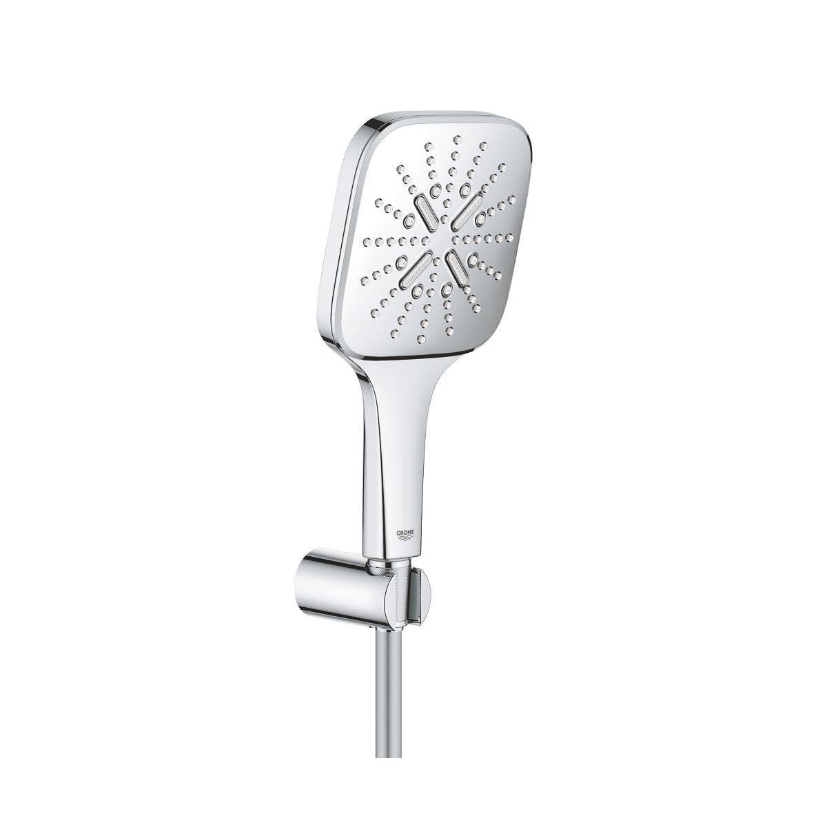 GROHE Rainshower 130 SmartActive Cube | Wandhalterset 3 Strahlarten | chrom | 26589000