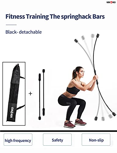 LEKÄRO Elastic Fitness Bar Fitness Training The springback Bars strength training bars 63 inch core strength 2021 Multifunctional detachable Fiberglass Oscillating Slim Bar Core Muscle Trainer