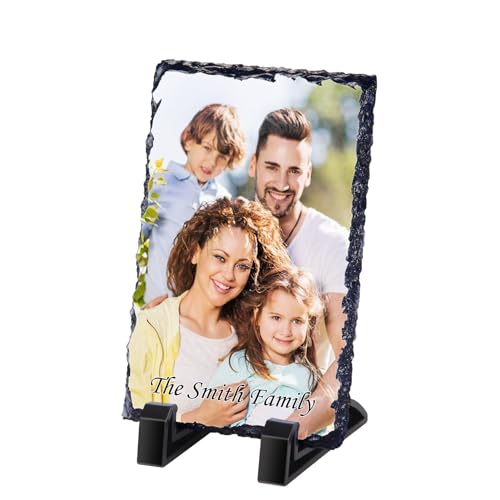 Marco de fotos de pizarra personalizado de 10 x 15 cm, placa de pizarra personalizable, regalo para ella, regalos conmemorativos personalizados para Navidad, aniversario, boda, San Valentín, Día de la