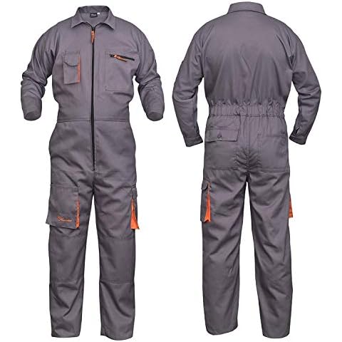 NORMAN Royal Blue Work Wear Men's Overalls Boiler Suit Coveralls Mechanics Boilersuit Protective (L) Cover