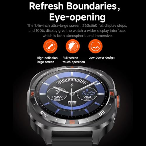 Image of Shyenah G400 Sports & Adventure GPS Tracking Smartwatch-1.46 HD | Military Design | Compass, Altimeter & Barometer | HR & SpO2 Monitoring | Bluetooth Calling | Video Watchface | 800mAh (Black)