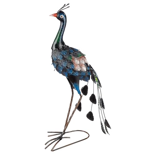 Preisvergleich Produktbild GILDE Metall Pfau bunt H59cm
