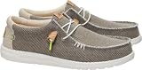 HEYDUDE Męskie Wally Braided - Wygodne buty slip-on męskie - Przewiewna tekstylna cholewka, plecione bawełniane sznurówki, łatwe zakładanie, lekka elastyczna podeszwa - 42