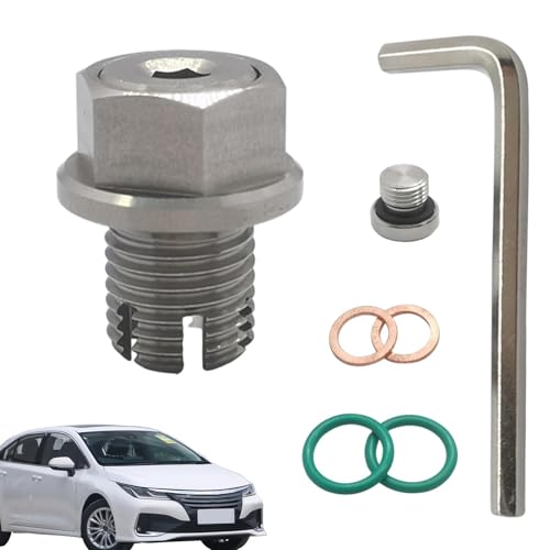 dzqad Tapon De Drenaje De,Válvula De Acero Inoxidable Con Junta Tórica | Kit De Tornillos Para Carter De,Para Reparacion De Motor En Coches Camiones Remolques SUVs Caravanas Vehiculos