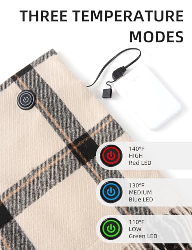 EN'DA professional Heated Scarf for Women and Men 3 Levels Temperatures2