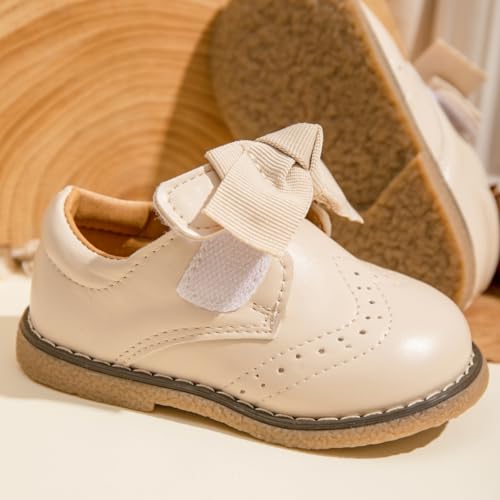 ISINSER Toddler Boys Girls Classic Dress Shoes Little Kid PU Leather Comfort Rubble Sole Oxford School Uniform Wedding Flats2