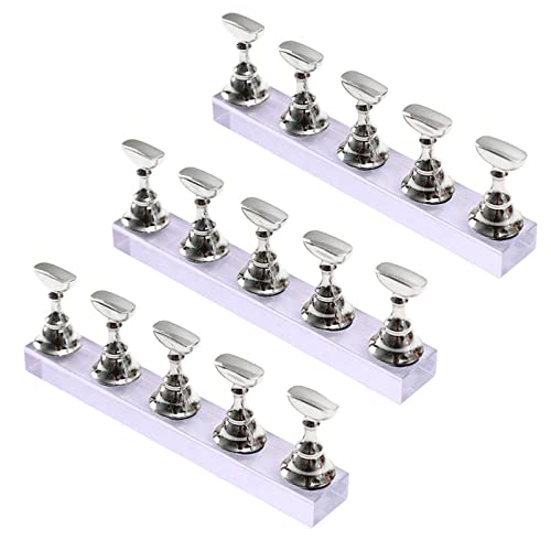 Tinsow Acrylic Fingernail DIY Nail Art Display Stand Training Finger Practice Display Stand