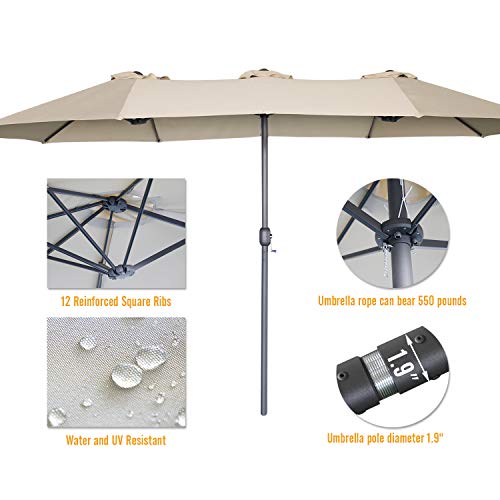 Aecojoy 15x9ft Double Sided Patio Umbrel Buy Online In Botswana At Desertcart