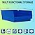 Akro-Mils 30150 Plastic Shelf Bins, Heavy Duty Storage Bins for Garage, Closet, and Drawer Organization, 12-Inch x 6-1/2-Inch x 4-Inch, Blue, 12-Pack