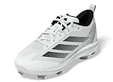 adidas Unisex-Kids Adizero Instict TPU 2.0 Softball, White/Black/Black, 4
