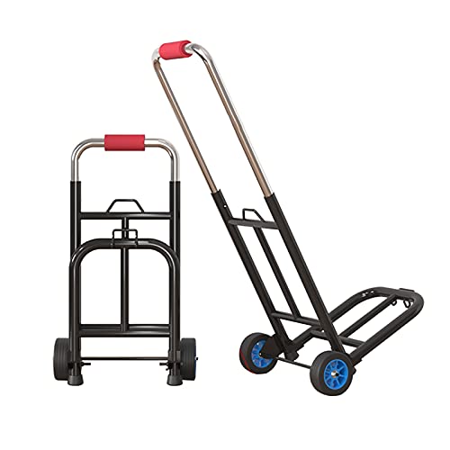 Carretilla plegable con ruedas de goma 60kg capacidad miniatura 1