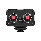 Andoer Adaptador de mezclador de audio de doble canal y cubo de montaje de zapata fría de 3,5 mm compatible con Canon Nikon Sony DSLR Cámara videocámara