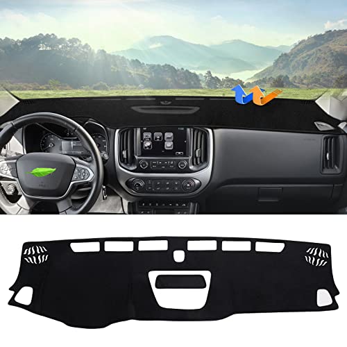 Image of Autorder Dashboard Cover Mat for 2015-2020 2021 2022 Chevrolet Chevy Colorado Accessories Dash Cover Flannel Dash Mat Sunshade Glare UV Rays Protector