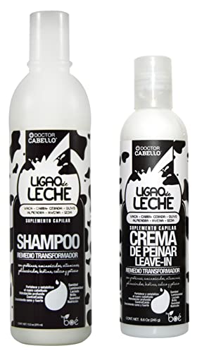 Doctor Cabello Ligao De Leche Combo Set - Suero leave-in 8.6oz and shampoo 13.2oz