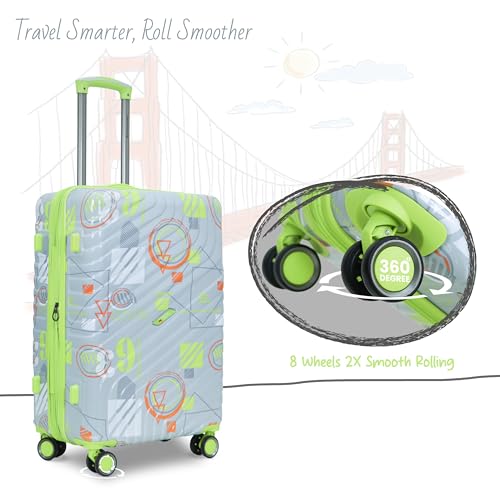 Image of AMERICAN TRAVELLER Urban SF Polycarbonate Trolley Bag Set of 3 | Durable Hard Shell, TSA-Type Lock, 360 Disc Spinner Wheels, Expandable Luggage