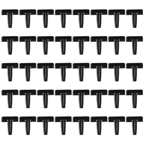 BENECREAT 40Pcs Acrylic Honeycomb Dowel Pins, Laser Cutting Pins, Black, 22mm x 24.5mm, 0.86 Inch
