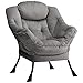 Produktbild HollyHOME Ohrensessel Sessel Wohnzimmer & Schlafzimmer Samt Relaxsessel Lesesessel Armlehnensessel Lounge Sessels, Dunkelgrau