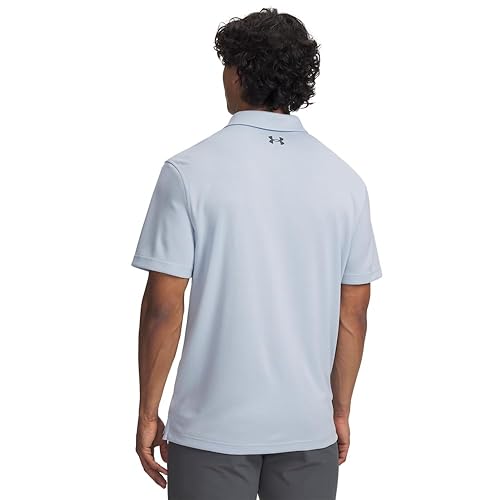 Under Armour Men's Tech Golf Polo, (455) Blue Calm / / Pitch Gray, Small 2