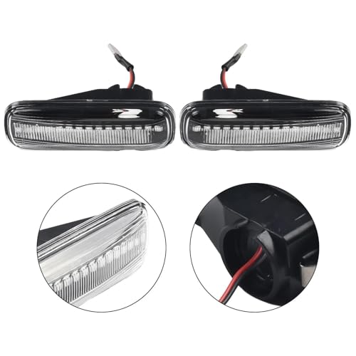 Luces intermitentes laterales amarillas con carcasa transparente de 12V para Civic EJ9 EK9 6