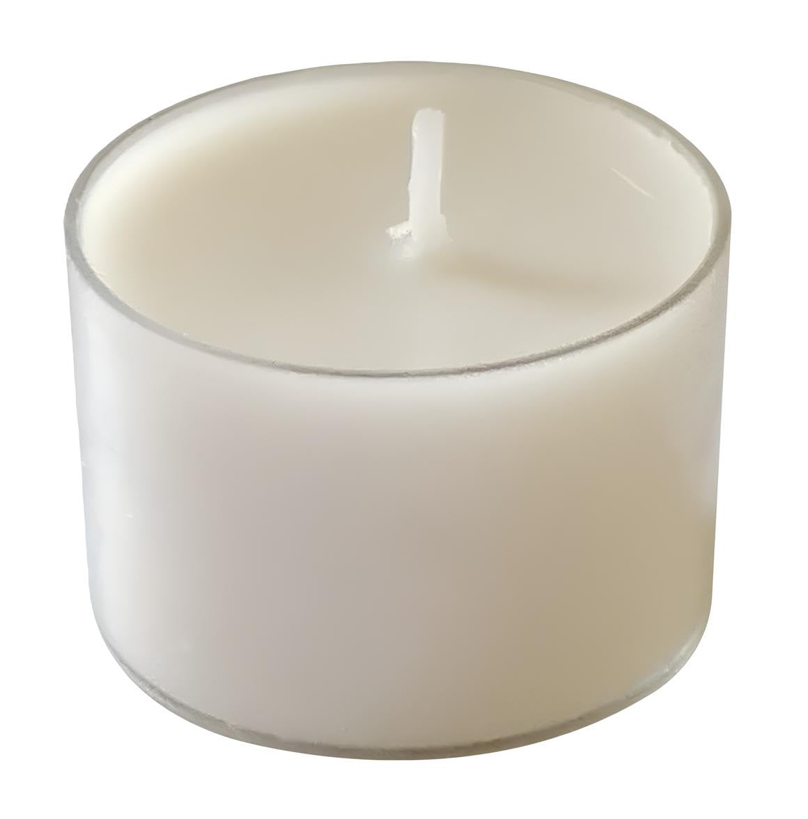 Set of 24 Tealights with Transparent Cup – Vegetable Wax Colour Ivory – Duration 4.5 Hours – Diameter 3.8 cm – Cereria Di Giorgio
