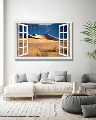 Impression sur toile fenêtre 3D décorative 60x90cm illusion nature - 4