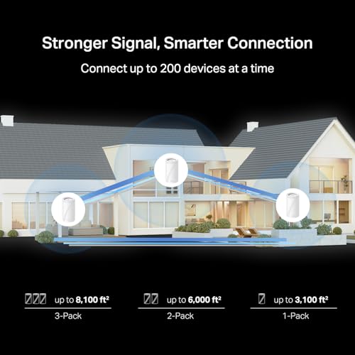 undefined TP-Link Deco BE67 Tri-Band WiFi 7 BE14000 Whole Home Mesh System | 8-Stream 14Gbps | 1×10G+1×2.5G Multi-gig Wired Backhaul | Up to 8100 Sq.ft | VPN, HomeShield, MLO, 320 MHz, AI-Roaming (3-Pack) の商品画像 1