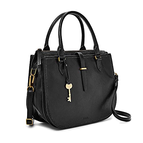 Fossil Tasche für Frauen Ryder, Leder Satchel schwarz 30,5 cm L x 15,2 cm...