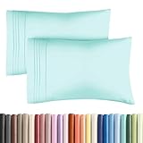 Queen Pillow Cases Set of 2 - Ultra Soft Hotel Quality Pillowcase Covers - Comfy, Cozy & Wrinkle Free - Shrinkage, Stain & Fade Resistant - Machine Washable Pillow Protectors - 2 Piece Set - Spa Blue