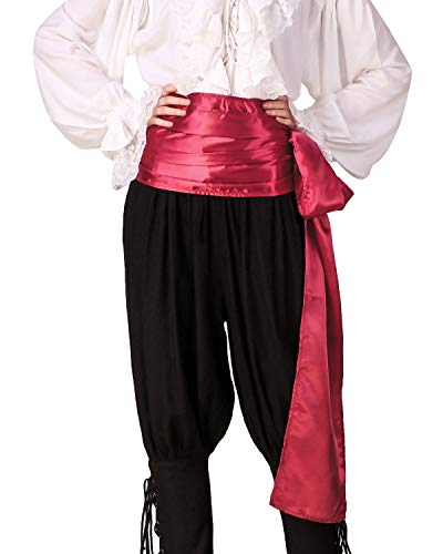 ThePirateDressing Pirate Medieval Renaissance Halloween Cosplay Costume Satin Large Sash (Red)