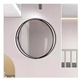 Finestre a Battenti Finestra Circolare Girevole, Finestre Sostitutive Per Capannoni Domestici, Oblò Con Cornice In Alluminio Con Vetro Temperato 5 Mm, Facile Da Installare(Black,19 in/48.3 cm)