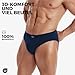 FALARY Unterhosen Männer Slip 6er Pack 100% Baumwolle Herren Unterwäsche Sport Basic Schwarz 2XL