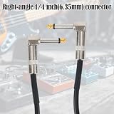 2pc Kable do Gitary, 30cm Gitary Kabel Pomocniczy 6,5mm Złącze Pedału Efektowego Instrumentu Bezszumowe do Miksera Basowego