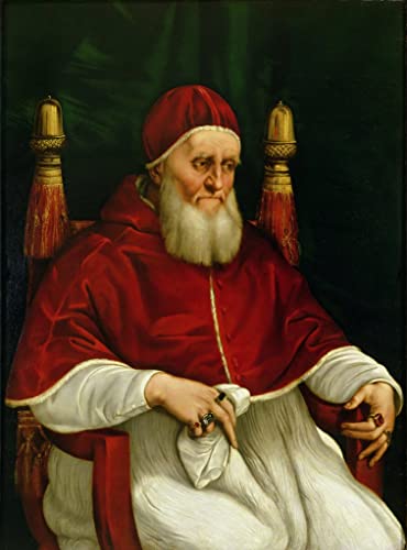 Tableau Portrait du Pape Jules II par Raphael poster art mural 60x90cm